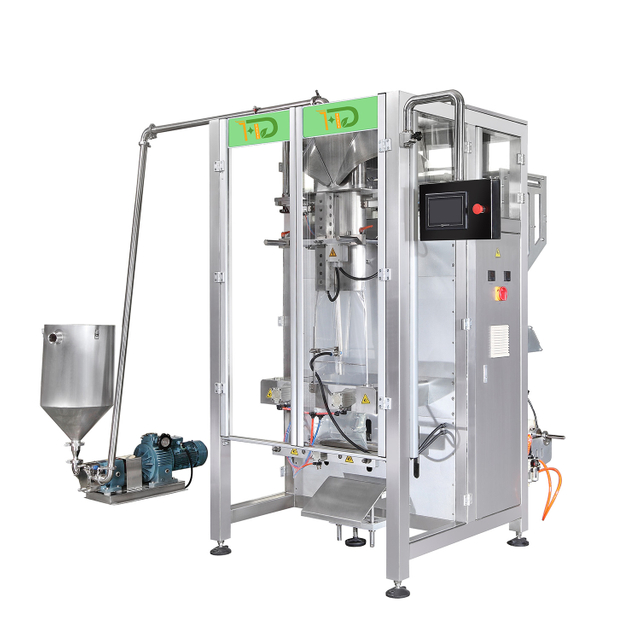 Huida VFS7300 Air Squeeze Жидкая наполнение VFFS Machine с серво -наполнителем